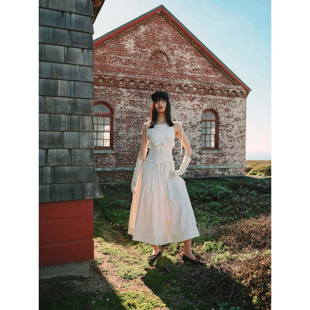 For Love & Lemons Mollie Midi Dress 10 / Cream